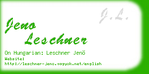 jeno leschner business card